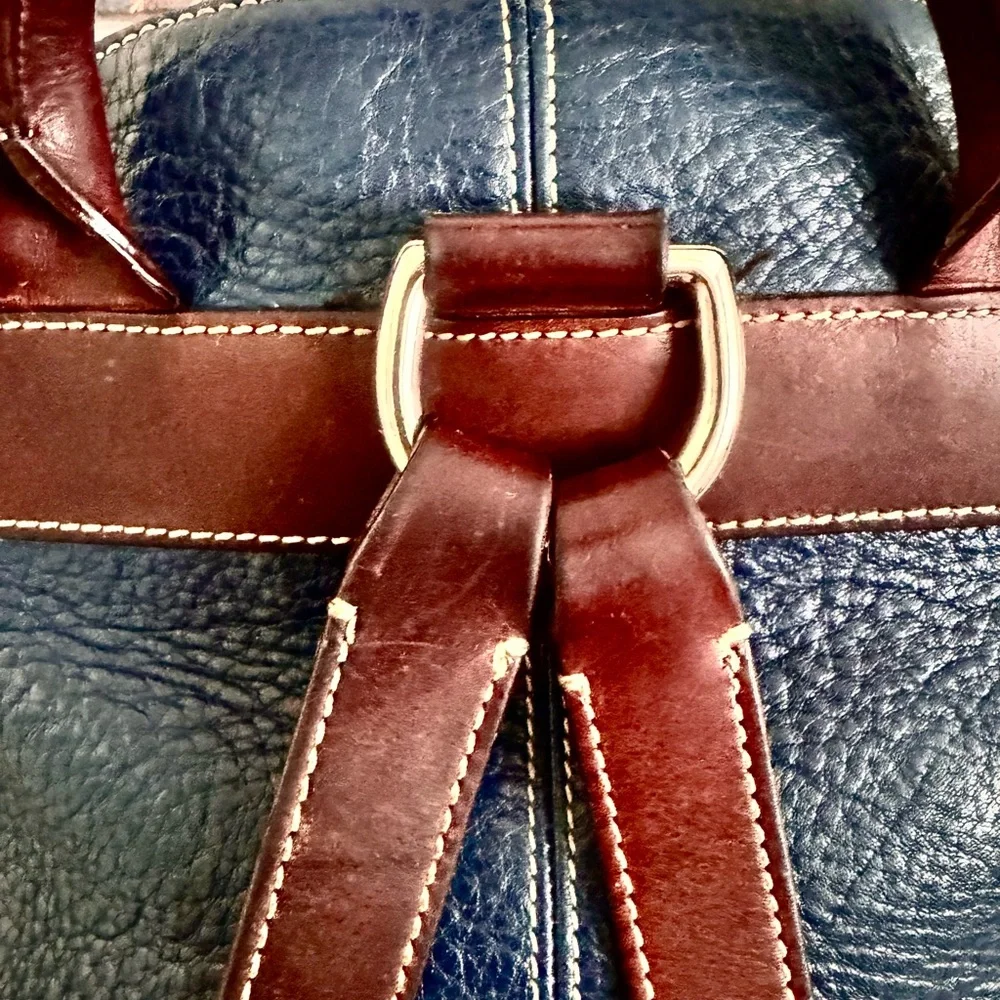 Dooney & Bourke Pebble Grain Blue Leather Backpack w/ COA EUC